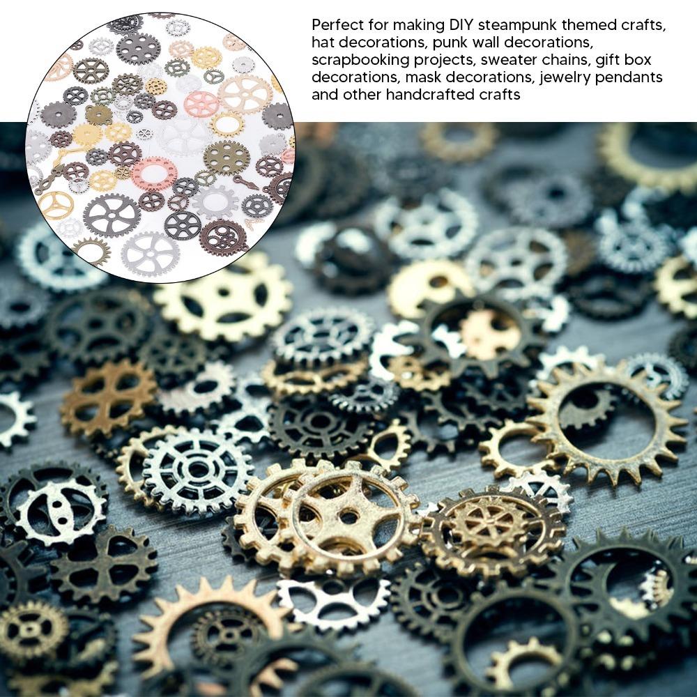 100g Colour Mixture Metal Steampunk Gears Antique Steampunk Gears  DIY Jewelry Making