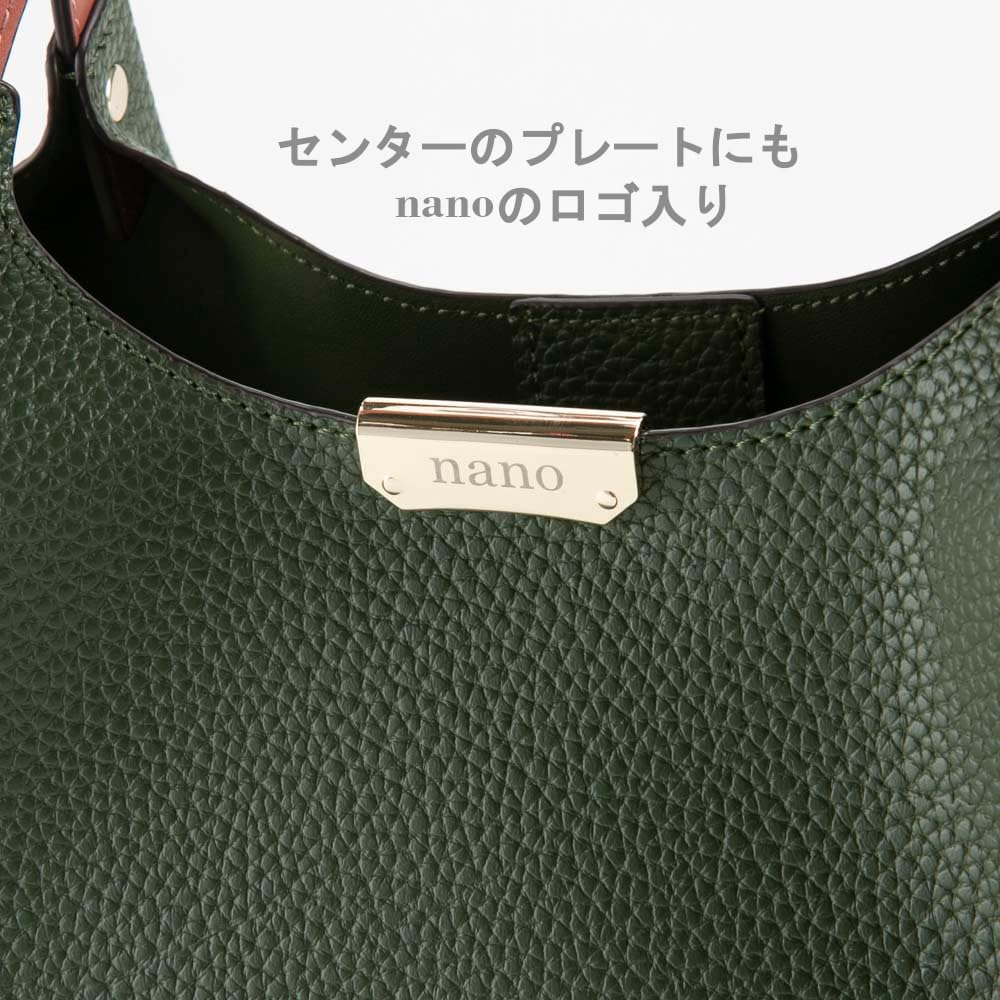 Nano Shoulder Crossbody Mini Women's Bag, Handbag, Bag, Small, Leather, Stylish, 2-Way, Beige/Orange