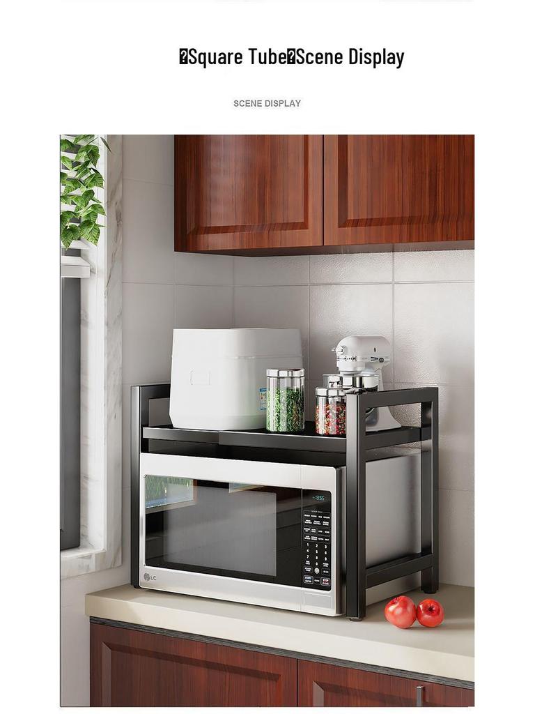 Retractable Kitchen Countertop Shelf for Microwave and Rice Cooker