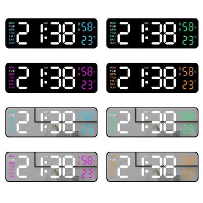 LED Digital Display Alarn Clock Brightness Dimmable Hangable and Desk Colck