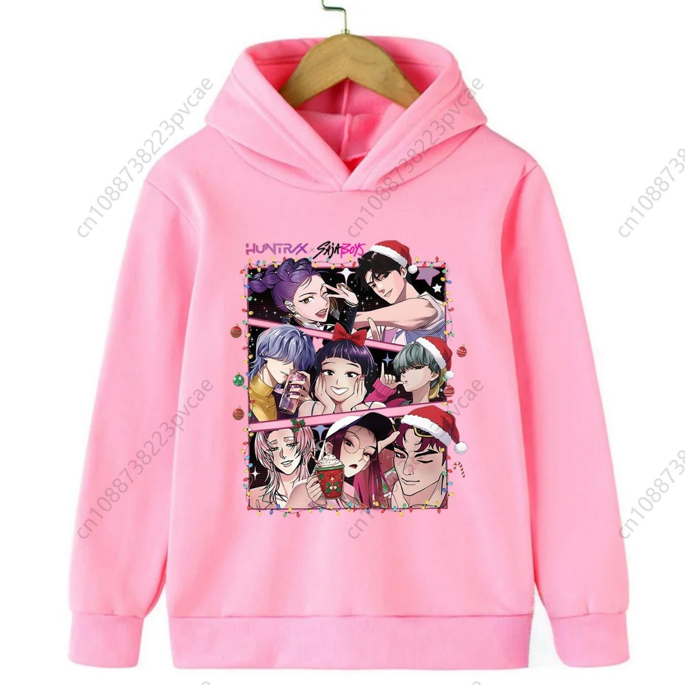 

K-pop Охотник на демонов Рождественский детский свитер Осень Новый Мальчики Девочки Мода Уличный Пуловер Детская одежда 100