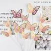 10 Pcs Baking Tools Colorful Gilts Edged Butterfly Topper Happy Birthday Cake Decoration Wedding Bride Dessert Party Decor Tools