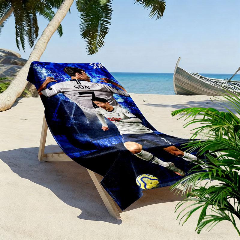 Spurs Print Beach Towel, Large Soft Quick Dry Towel for Beach Camping Swimming