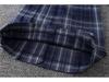 Japanese High-Waisted Plaid Pleated School Uniform Skirt