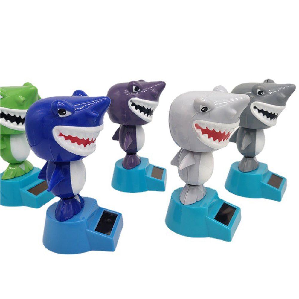 Car Ornament Solar Swing Shark Bobbling Dancing Toys Shaking Head Toy Solar Powered Shark