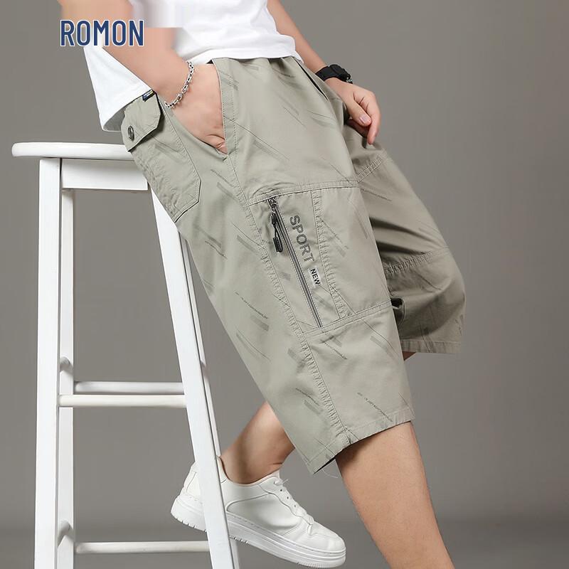 ROMON Men s Loose Fit Cargo Beach Shorts 2XL