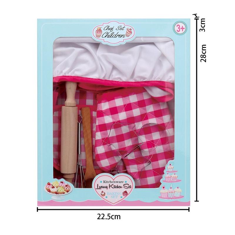 

Игрушка для девочек, фартук для торта, ролевая игра, кухонная игрушка для приготовления пищи, детская шляпа шеф-повара для выпечки, костюм шеф-повара, наборы для ролевых игр, наборы для выпечки CHINA