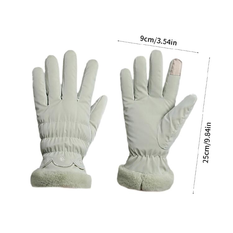 Women Padded Gloves Touchscreens Gloves Winter Fleece Thickened Warm Cycling Mountaineering Skiing Plushes Cotton Gloves