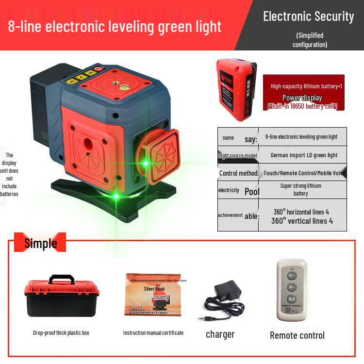 

Anping Super Bright Infrared Green Laser Level: High Precision, Automatic Leveling with 8/12/16 Lines