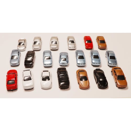 1:100 20-Piece Set of Miniature Cars, Model Cars, Dioramas, Painted Cars, Railway Models, City Models, Landscape Models, Toys, DIY Decorations