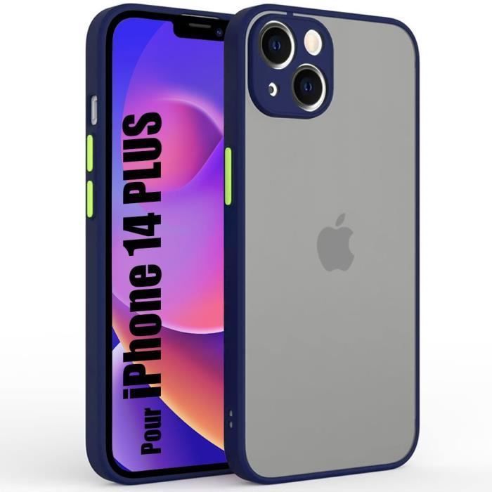 Coque de Protection - PROSHOP - pour iPhone 14 Plus - Silicone Mat - Bleu Marine - Anti-choc