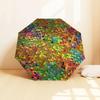 1pc mosaic colorful Pattern Umbrella  Automatic Opening and Closing Umbrella, High quality Umbrella, Ideal Gift for Her 157