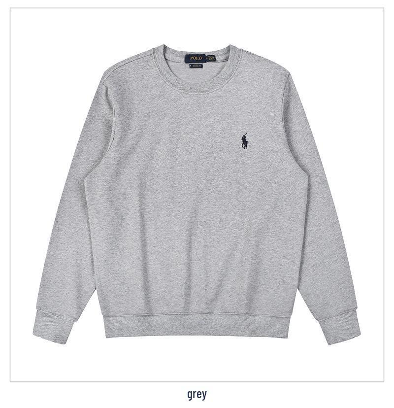 Unisex Casual Thin Spring/Autumn Round Neck Long Sleeve Hoodie with Small Horse Logo