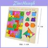 Educational Wooden Tetris Tangram Puzzle Board Toy Featuring Tetris And Number Shapes For Preschool Learning