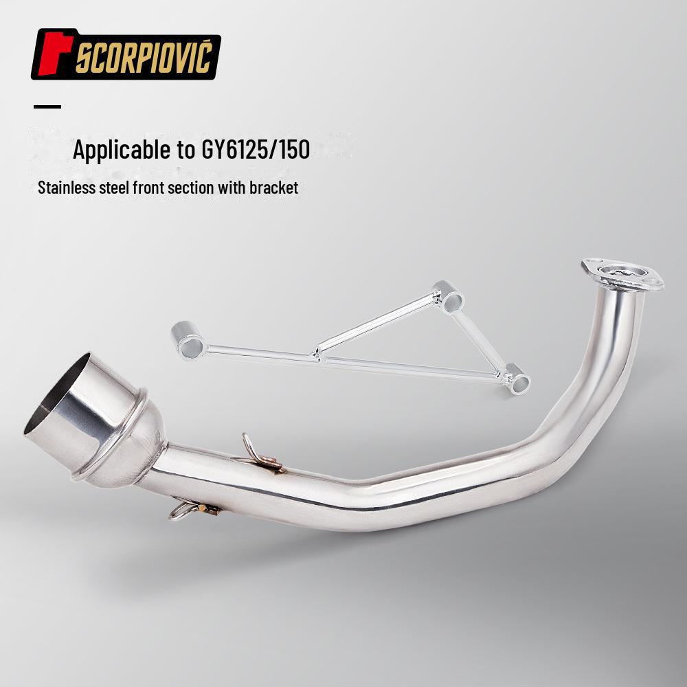 

Модифицированный комплект выхлопной системы из нержавеющей стали GY6 для мотоциклов объемом 125–150 куб. см, калибр 51 мм.