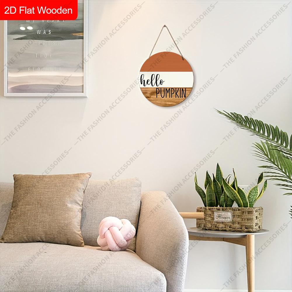 Garden decorations,autumn harvest festival decorations,wooden hanging decorative signs,"hello pumpkin"logo, 2D flat products