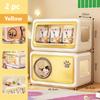 Double Layer Pet Cat Cage Plastic Detachable Cat Shelter Foldable Ventilated Semi Enclosed Cat Bed Home Indoor Use Cat House
