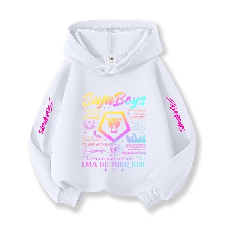 2025 Popular Kpop Christmas Casual Children's Hooded Sweatshirt Korean Wave Style Limited Edition Witch Hunting Fan Essential Girl Top
