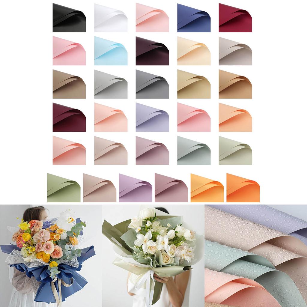 20 Stück Dekorative Floristenpapiere Wasserabweisende Bouquet-Verpackungsblätter Elegantes Blumen- und Geschenkverpackungspapier