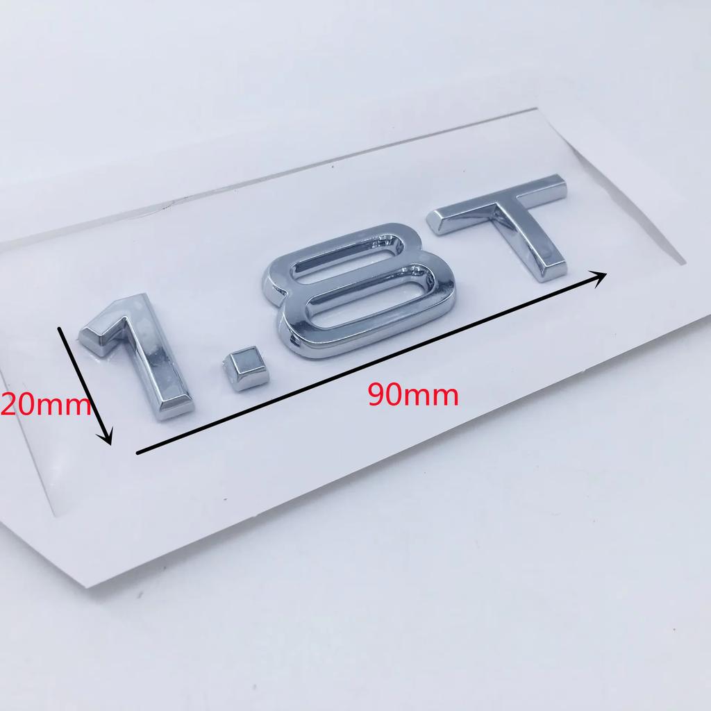 1pcs ABS For 41s 1.8T 2.0T 3.0T V6T V8T 2.4 2.8 3.2 3.6 4.2 Rear Trunk Emblem Logo Badge Sticker Car Displacement Brights41
