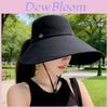 Fisherman Hat Summer Sun Protection With Wide Brim And Adjustable Strap For Women