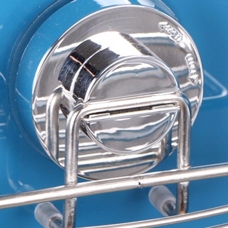 Bathroom Wall Mounted Soap Dish With Strong Suction Cup Not Slip Plan Impermeable ABS Plastic Space Efficient Storage