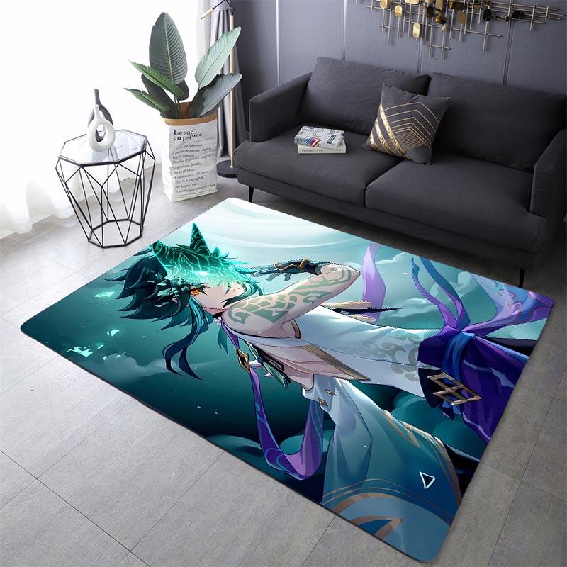 Anime Game Genshin Impact dywanik do składania mata podłogowa dywan do sypialni gra dla dzieci dywan do składania dywan z pianki memory dywan Anime dywan
