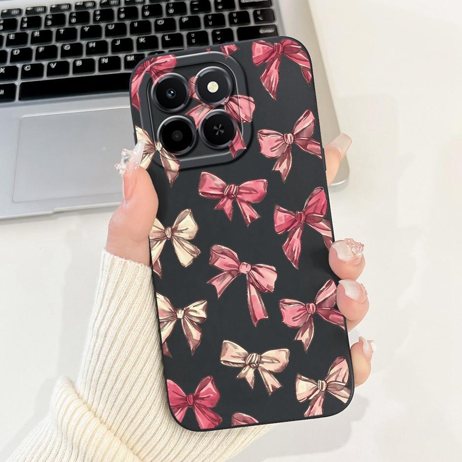 6.61" For Honor X6c 2025 Case Cute Panda Rabbit Soft Liquid Silicone Shockproof TPU Back Cover For HonroX6c Play 9C NIC-LX1 Para