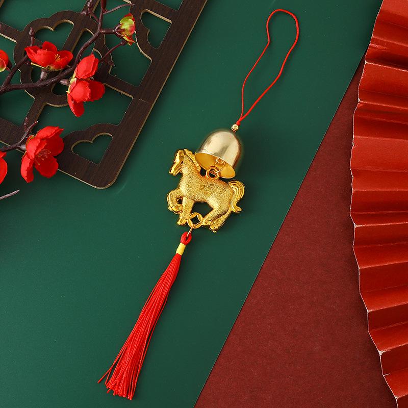 1/8 Pcs 2026 Year Of The Horse Wall Hanging Ornament New Year Lucky Decor Outdoor Housewarming Green Plant Potted Small Pendant