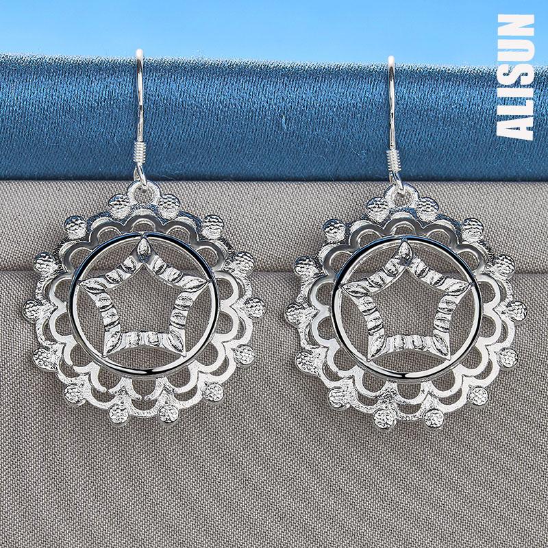 Cercei piercing rotunzi în formă de stea din argint 925 Bijuterii de nuntă la modă