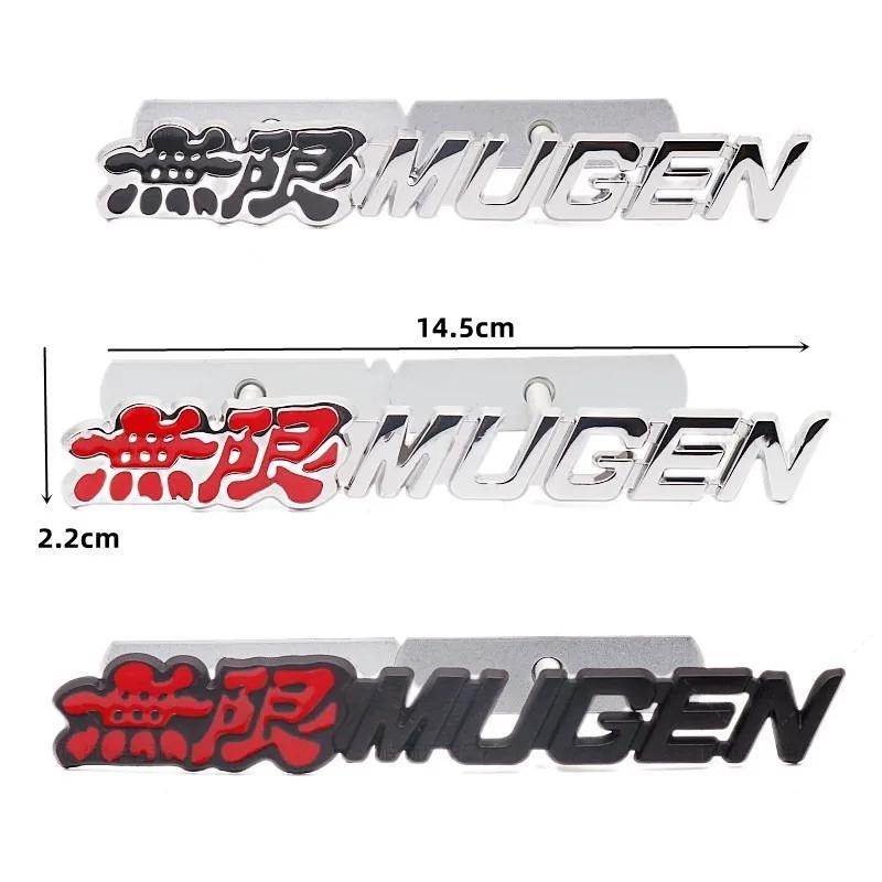 1Pc 3D Metal Mugen Logo Car Emblem Rear Trunk Front Grill Badge For Civic Accord 7 Type R FN2 FK8 Fit Jazz RS CRX Auto Sticker