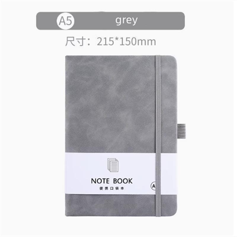 High Quality Custom A5/A6/A7 Notebook New Arrival  Office Journal PU Leather Hardcover with Elastic Band Pocket Diary