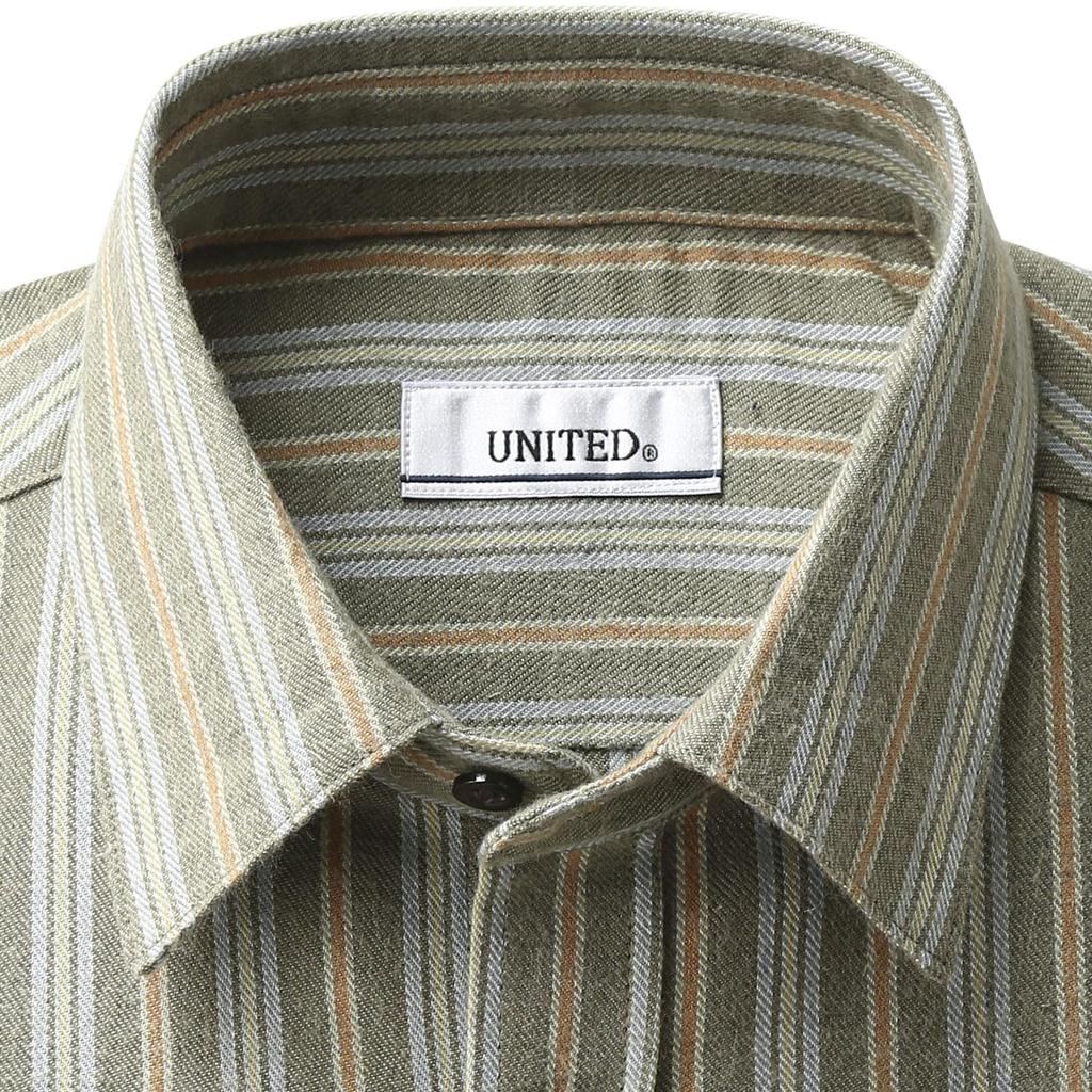 Gestreiftes für Männer gemachtes Weidenhemd mit langen Ärmeln [UNITED], Japan, (M, Farbe)