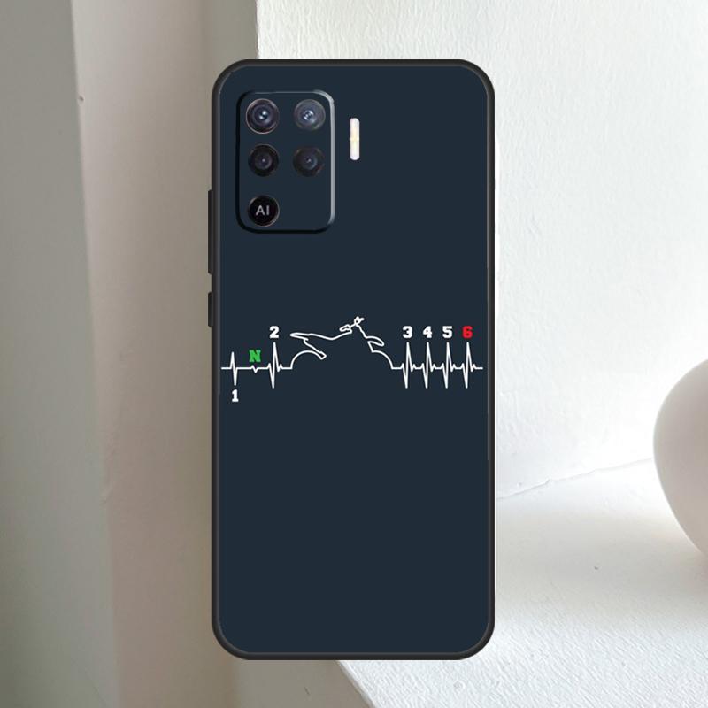 Motorcycle Heartbeat For OPPO A80 A60 A40 A5 A6 Pro A15 A17 A57 A16 A76 A96 A18 A38 A58 A78 A98 A54 A74 A94 Case