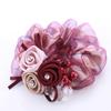 Elegant Pearl Flower Scrunchies Women Girls Elastic Hair Rubber Bands Accessories Tie Hair Ring Rope Ponytail Holder Headdress
