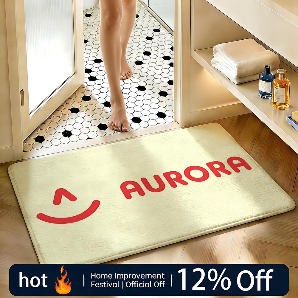 Soft Absorbent Non-Slip Rug Music AURORA Floor Mat Home Decor Doormat Bedroom Floor Mat Shower Carpet 40x60cm
