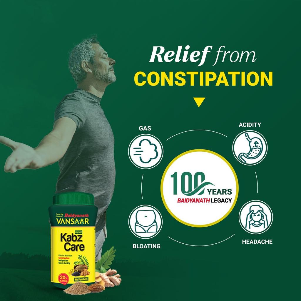 Vansaar KabzCare Granules 240g Pack | Ayurvedic Digestive Support for Constipation, Bloating, Gas Relief & Acidity Balance