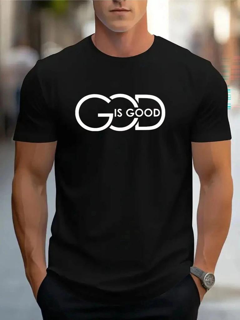 God Is Good Christian Graphic Tee - Minimalist Faith Statement T- Shirt