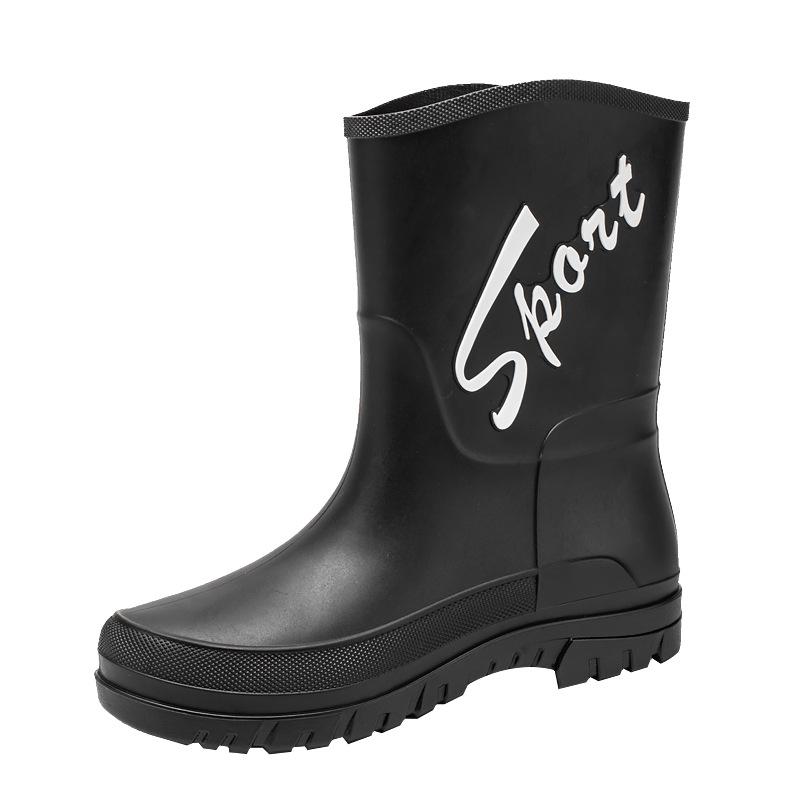 Rain Shoes Men's Rain Boots Non-slip Thickened Wear-resistant Rain Tube Waterproof Shoes Glue Shoes Men's Water Boots Tide