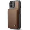 For iPhone 12/12 Pro Case Leather Mobile Cover with Detachable Magnetic Card Bag