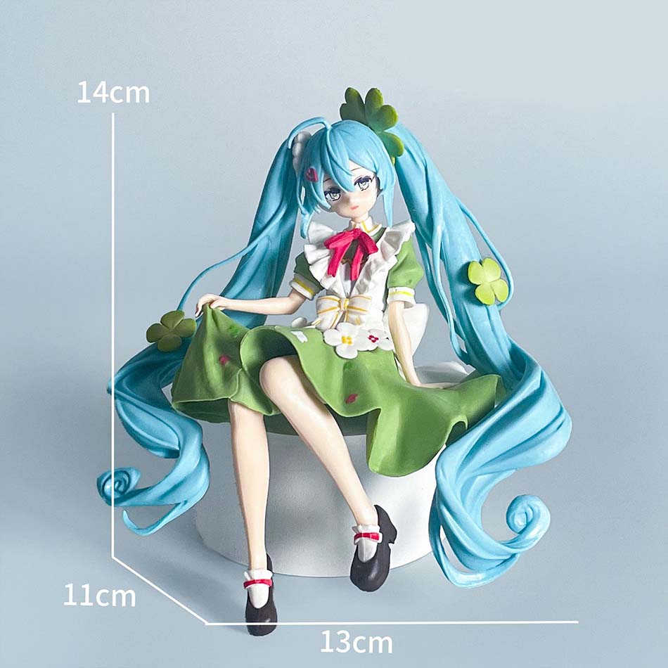 Hatsune Miku Noodle Stopper, Lucky Grass, Fairy Action Figure, PVC Collection Model, Ornament Toys, Gifts, 15cm