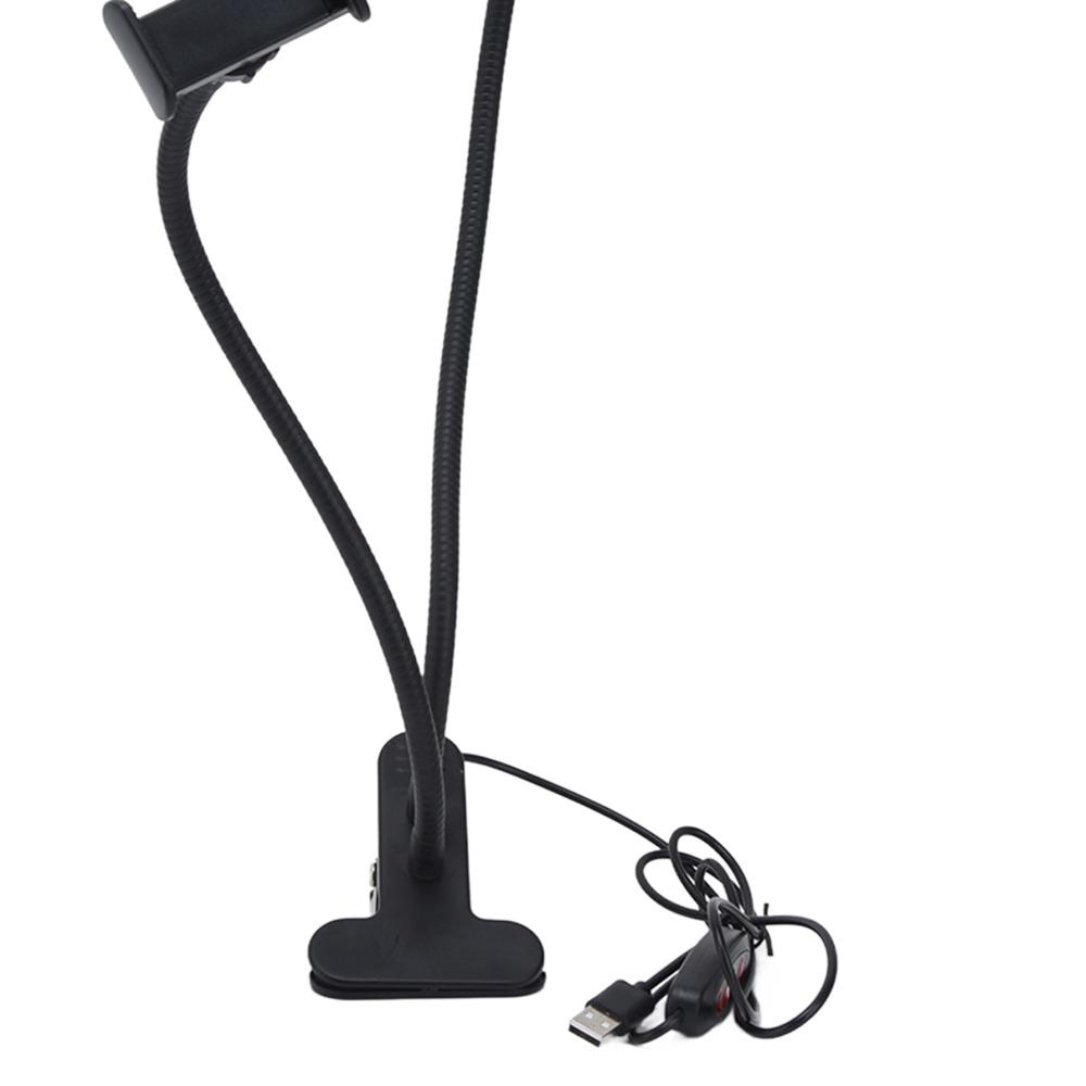 6W Selfie Ring Light Adjustable Angle Desk Lamp Portable Ring Light  Reading