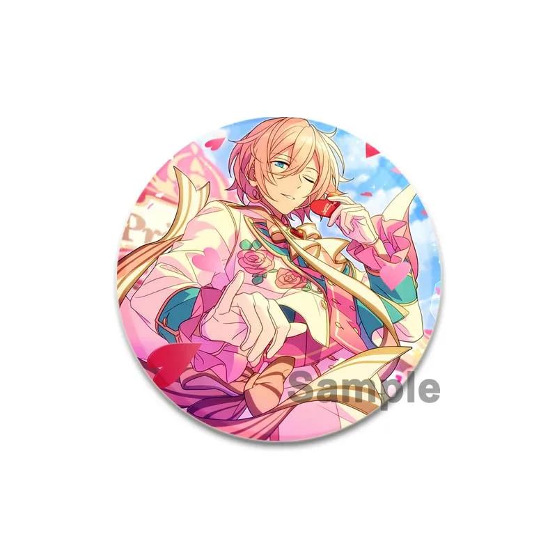 32/44/58mm Ensemble Stars Idol Round Brooch Cartoon Cosplay Badge Icons Lapel Pins for Backpack Gifts Eichi Tenshouin