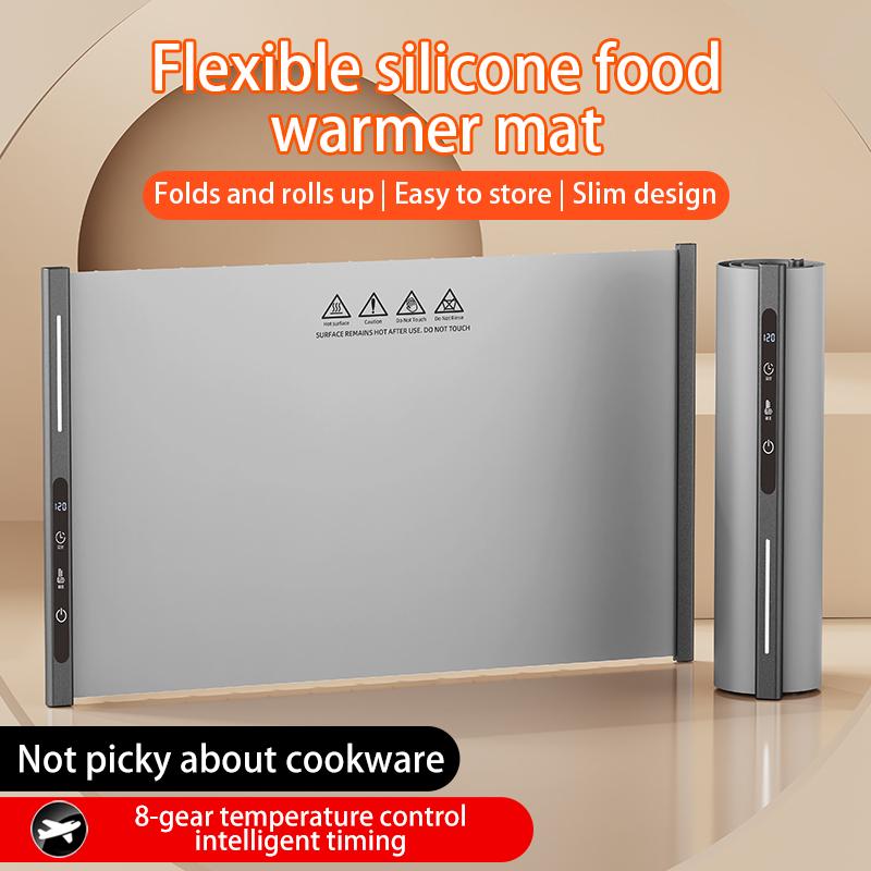 Faltbares Speisenwärmtablett Flexible Silikon-Speisenwärmmatte Warme Schneidebrett Konstante Wärme Geschirr Elektrische Speisenwärmmatte
