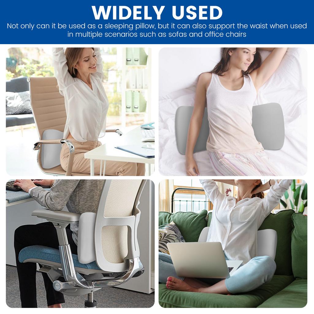 Memory Lumbar Support Cushion Sleep Lumbar Pillow Breathable Ergonomic Waist Support Cushion for Car Sofa Office Chair