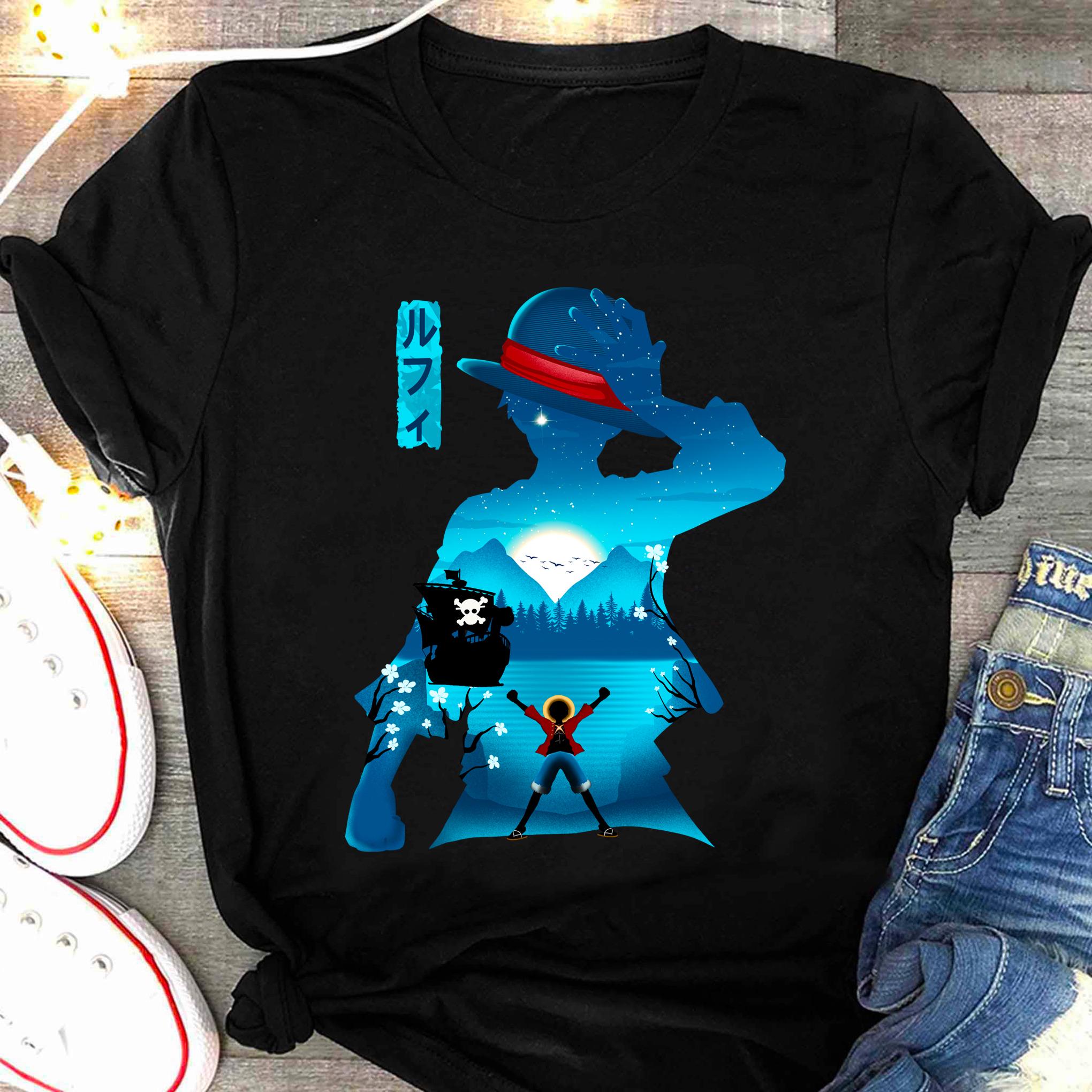 2026 Summer Luffys Haki Straw Hat Shirt Joy Boy Monkey D Luffy One Piece Gear Anime Shirt Straw Hat Ace Shanks TShirt S