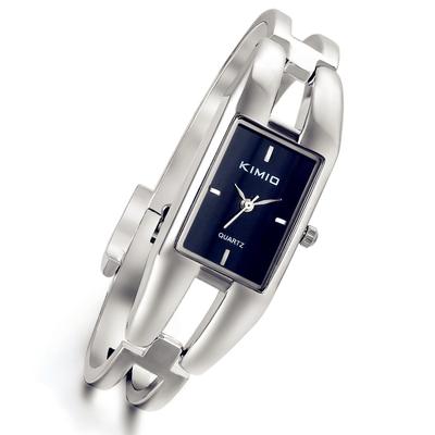Lancardo Women's Quartz Watch with Bracelet, Stainless Steel Band, Waterproof, Rectangular Face, Simple Design, Perfect for Students and Girls,