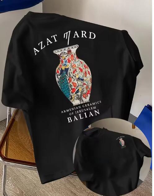 Camiseta de Algodón Puro con Estampado de Patrón Clásico de Verano Adecuada Tanto para Unisex Como para Unisex Casual y Versátil Top de Algodón Puro
