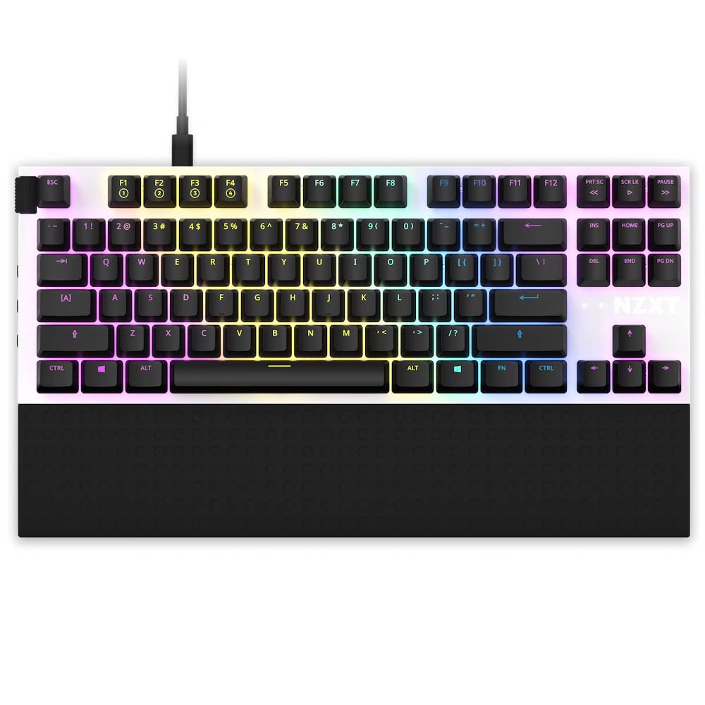 

NZXT FUNCTION TENKEYLESS Gaming Keyboard White KB592 KB-1TKUS-WR білий