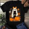 Vintage Groovy Halloween Ghost Cat T-Shirt